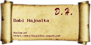 Dabi Hajnalka névjegykártya