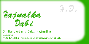 hajnalka dabi business card